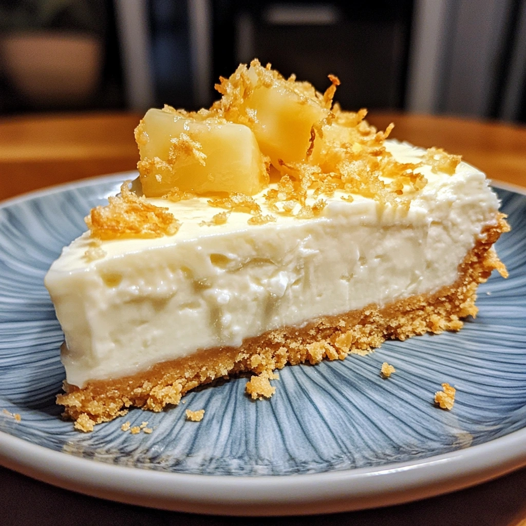 No Bake Piña Colada Cheesecake
