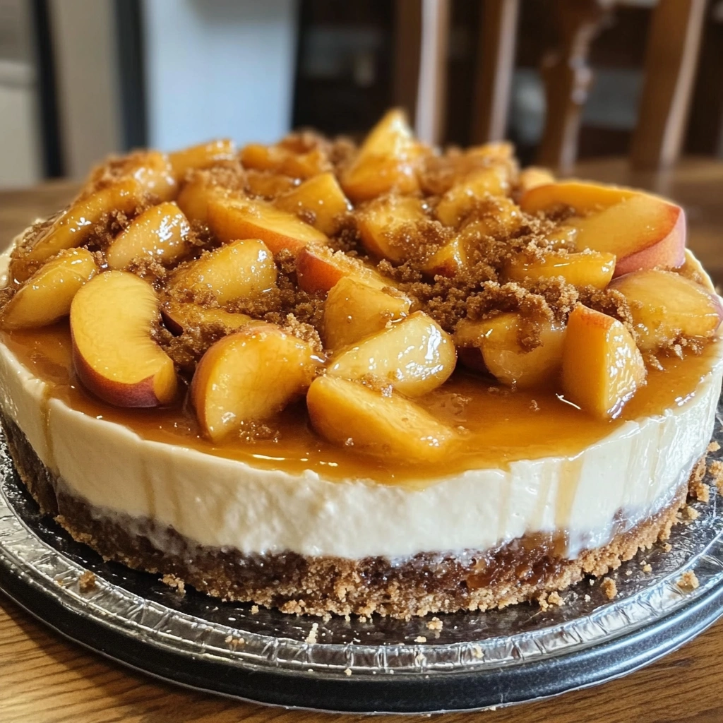 Peach Cobbler Cheesecake