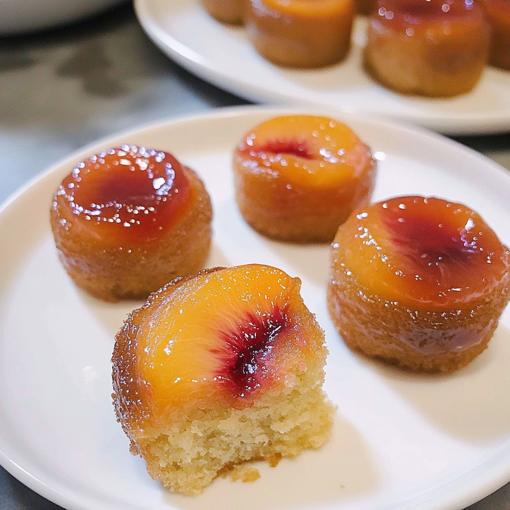 Peach Upside Down Mini Cakes