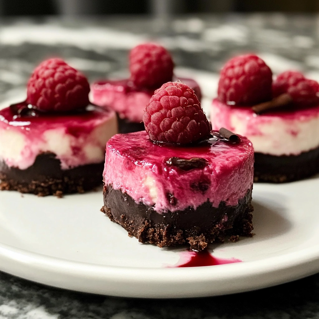 Raspberry Cheesecake Bites with Chocolate Crust