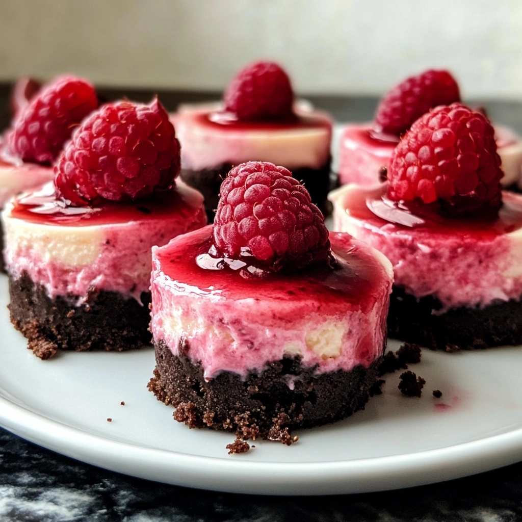 Raspberry Cheesecake Bites with Chocolate Crust