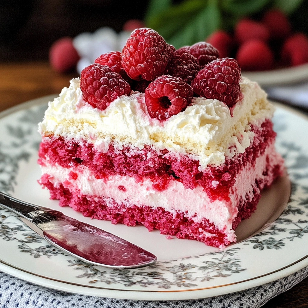 Raspberry Fluff Cake