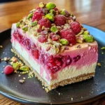 Raspberry Pistachio Cheesecake