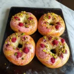 Raspberry Pistachio Sourdough Bagels