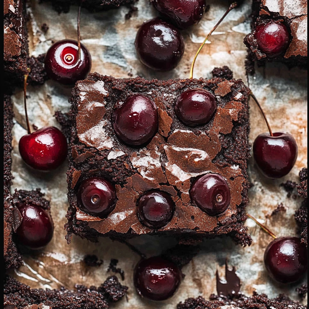 Roasted Chocolate Cherry Brownies