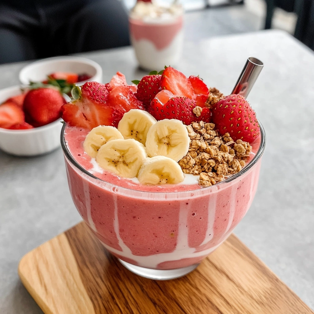 Strawberry Banana Smoothie Bowl