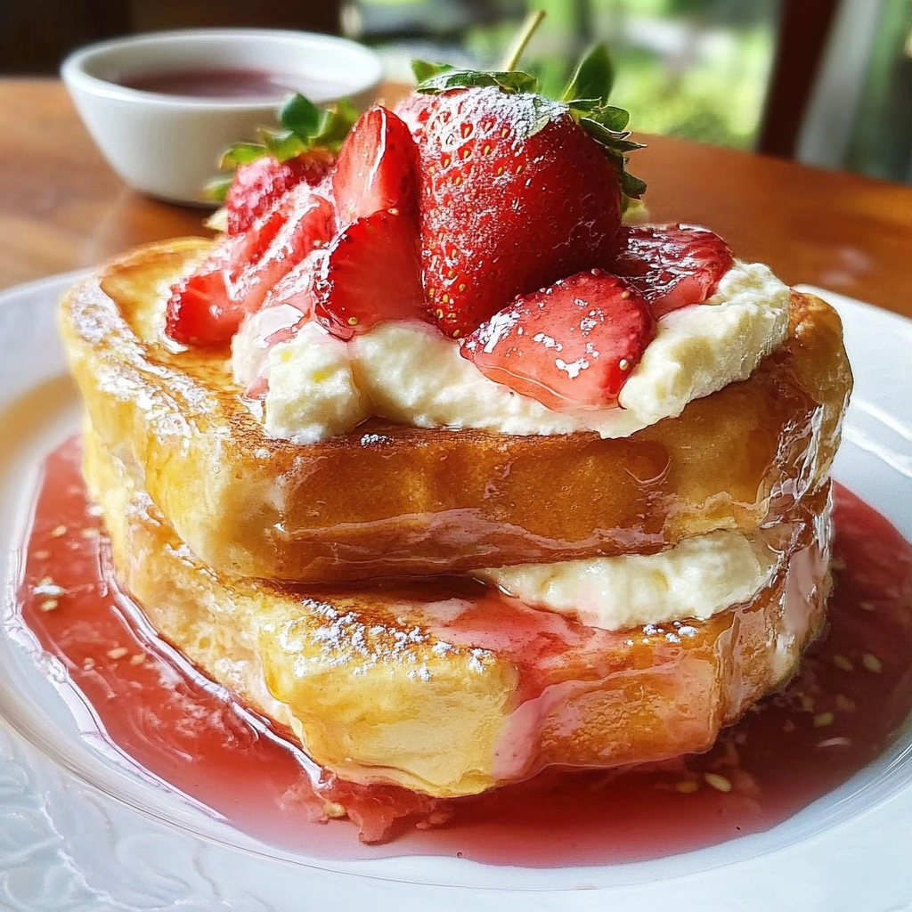 Strawberry Cheesecake Stuffed French Toast