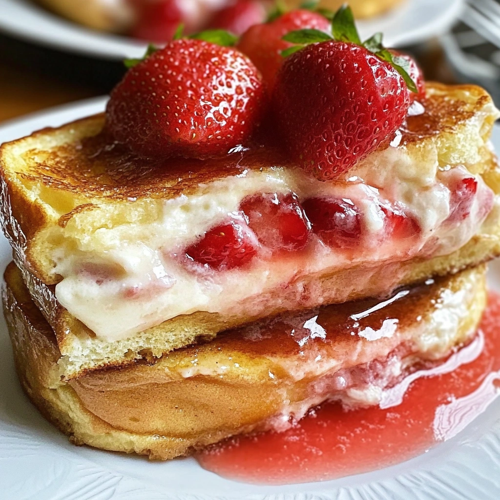 Strawberry Cheesecake Stuffed French Toast
