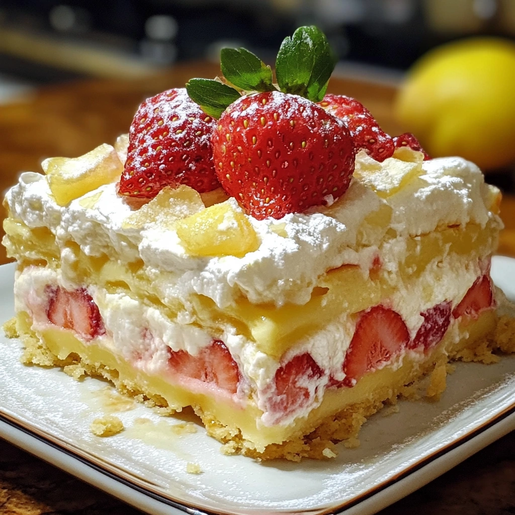 Strawberry Lemonade Lasagna