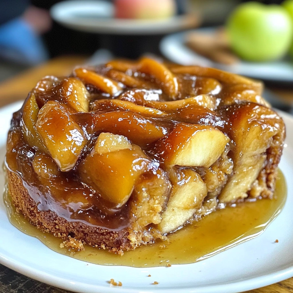 Upside Down Apple Cinnamon Roll Cake