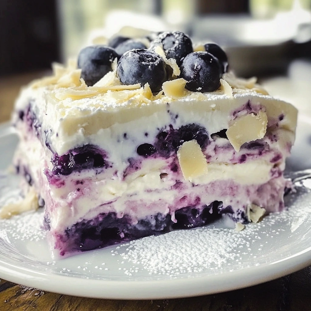 White Chocolate Blueberry Lasagna