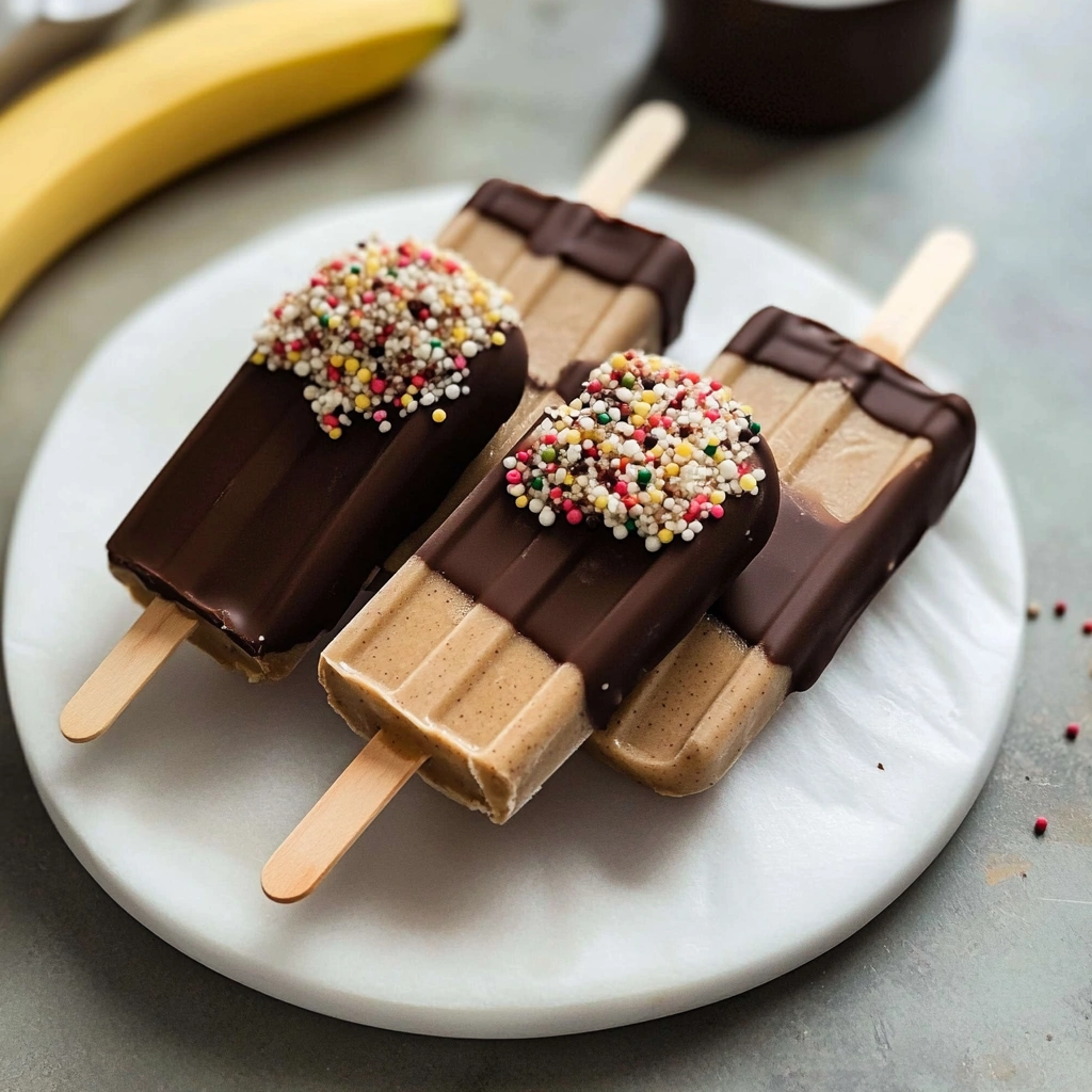 3-Ingredient Peanut Butter and Banana Popsicles