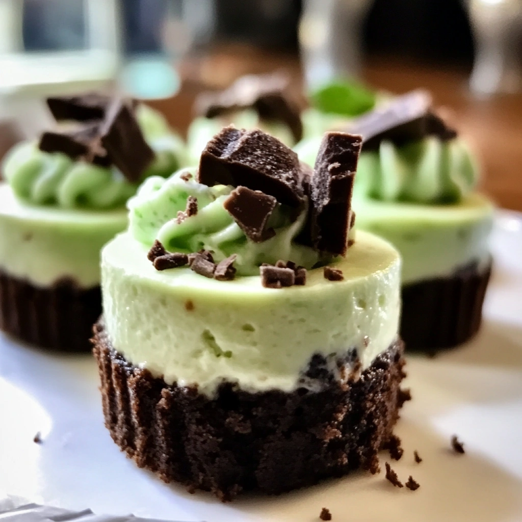 Andes Mint Mini Cheesecakes