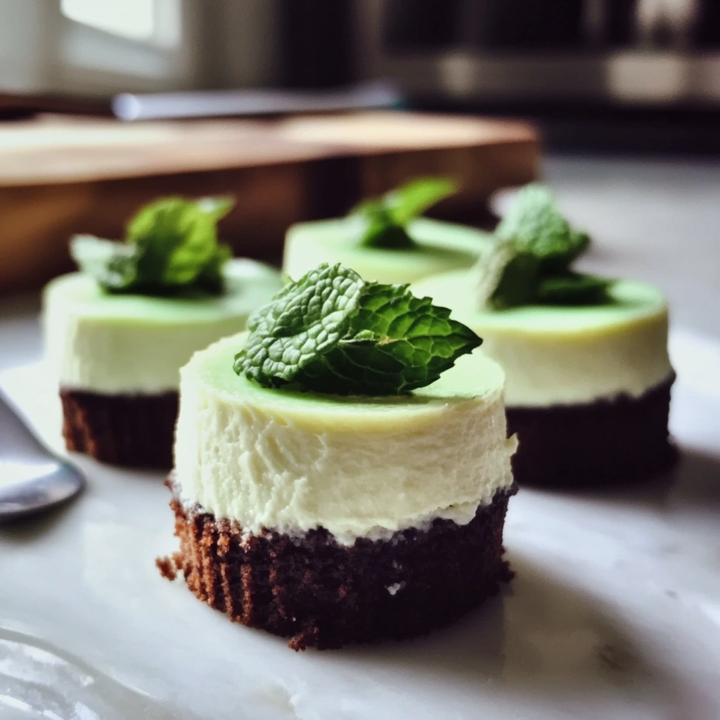 Andes Mint Mini Cheesecakes