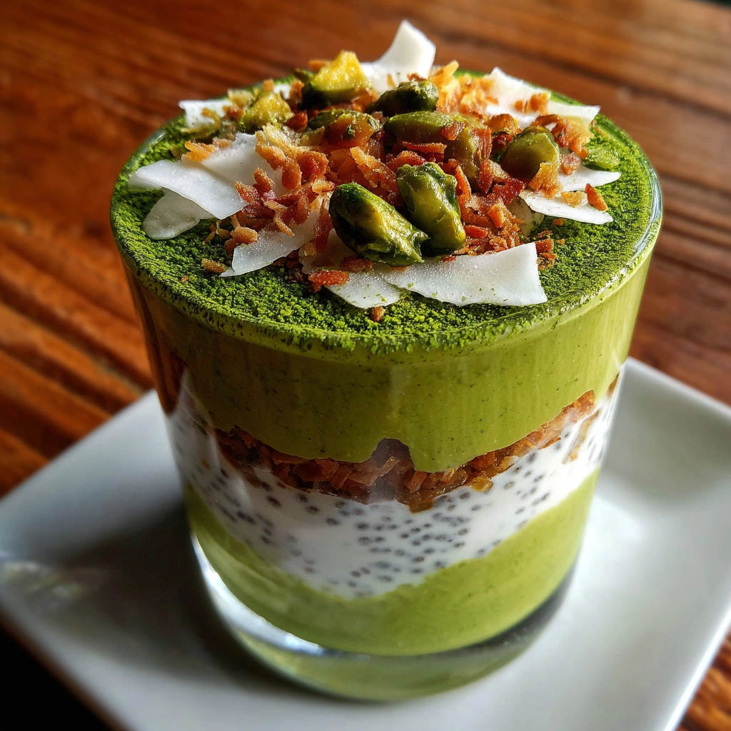 Avocado Matcha Chia Parfaits
