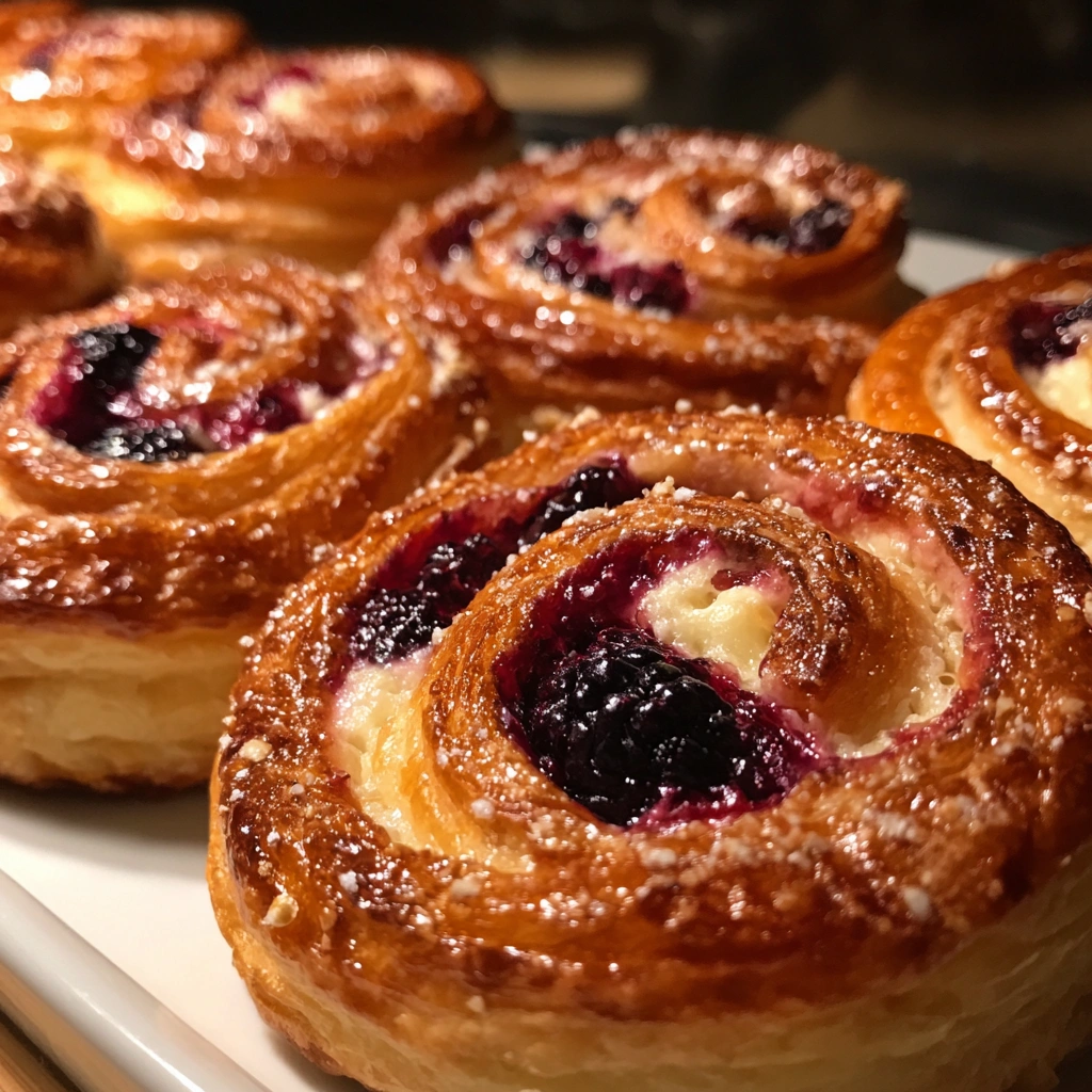 Blackberry Lavender Cream Cheese Danishes