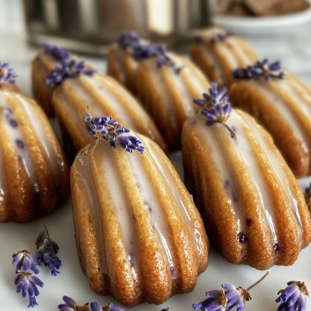 Blueberry Lavender Vegan Madeleines