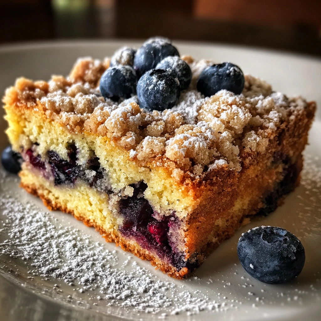 Blueberry Streusel Snack Cake