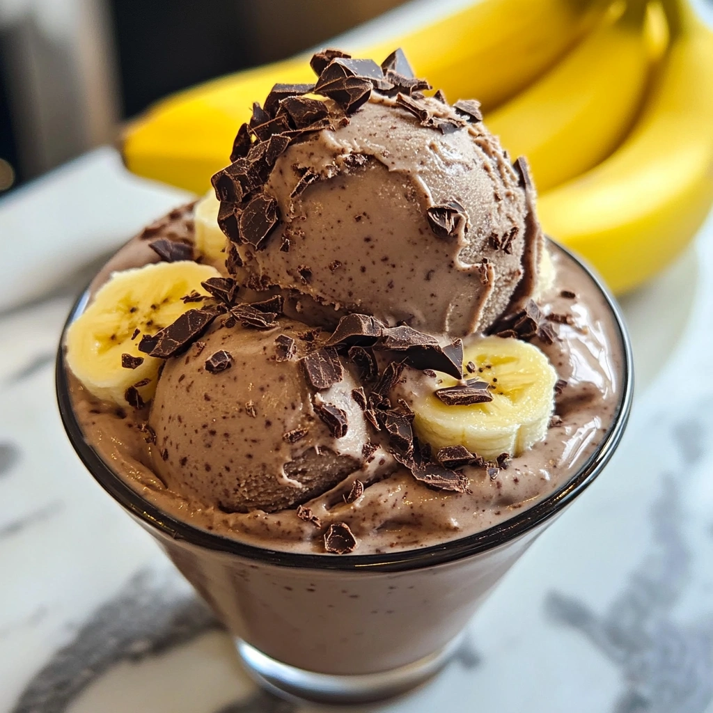 Chocolate Banana Greek Frozen Yogurt