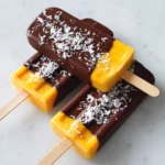 Chocolate-Dipped Mango Lassi Pops
