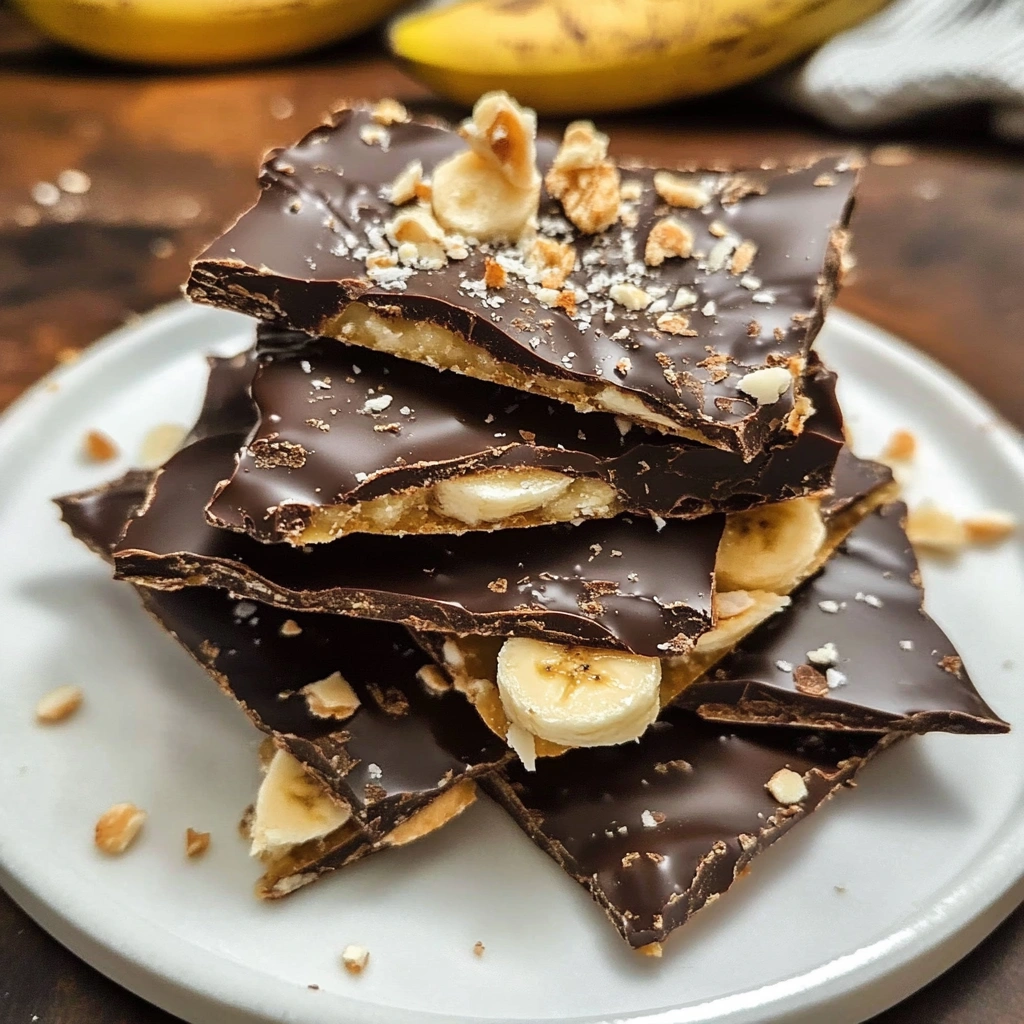 Chocolate Peanut Butter Banana Bark