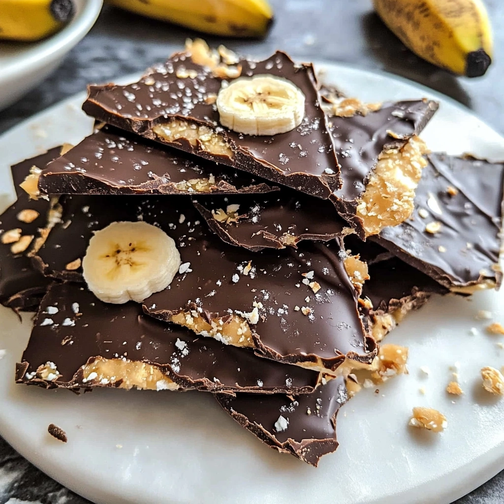 Chocolate Peanut Butter Banana Bark