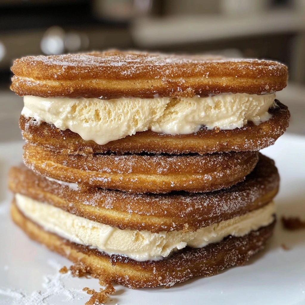 Churro Ice Cream Sandwiches
