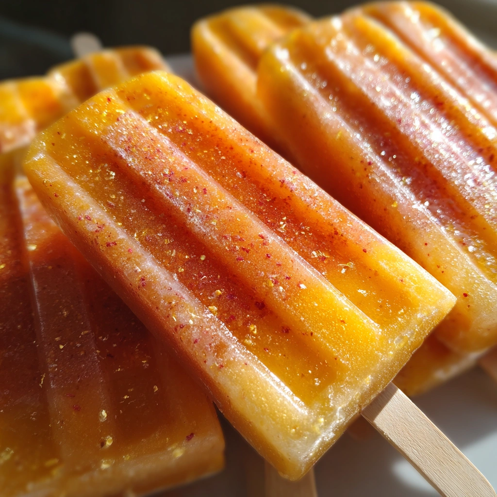 Clean Peach Popsicles