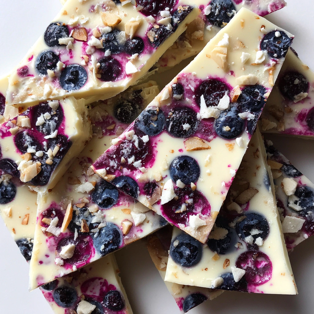 Frozen Blueberry Almond Butter Bark