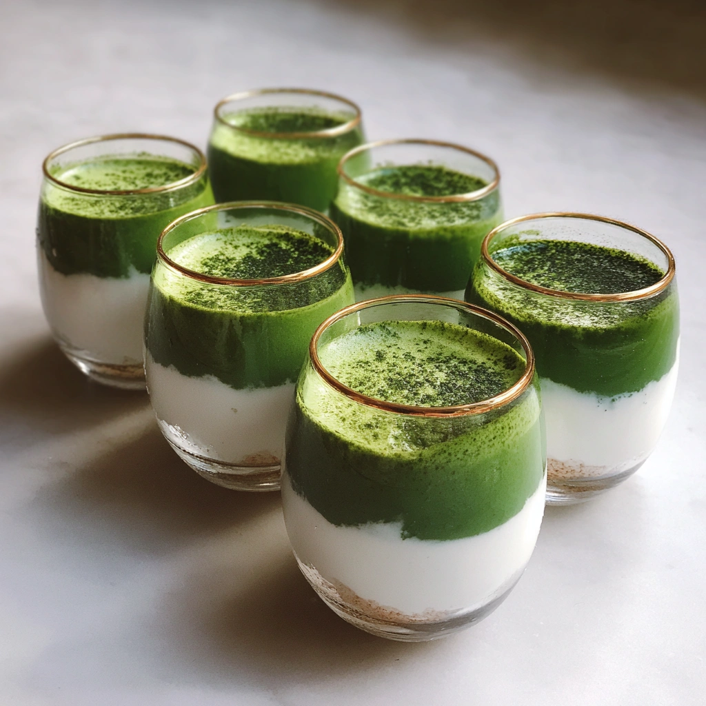 Frozen Coconut Matcha Cream Cups