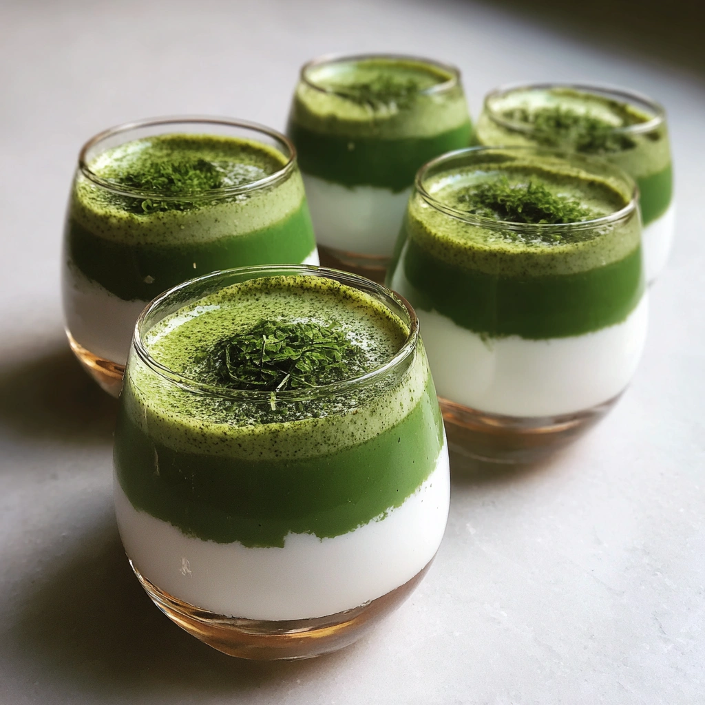 Frozen Coconut Matcha Cream Cups