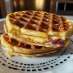 Frozen Waffle Sweet Breakfast Sandwich