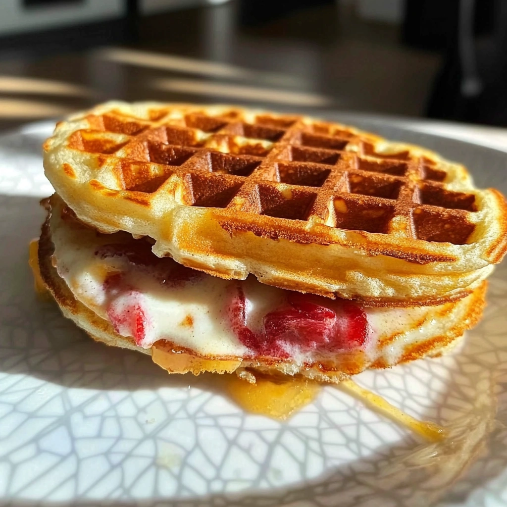 Frozen Waffle Sweet Breakfast Sandwich