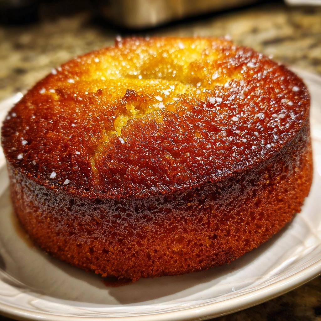 Honey Cornbread Snack Cake with Sea Salt
