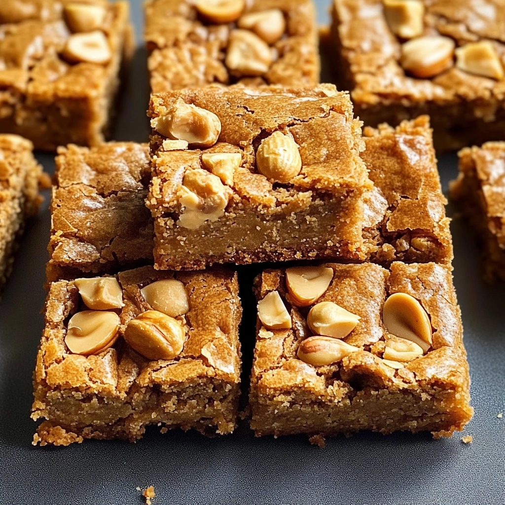 Honey & Peanut Butter Blondies