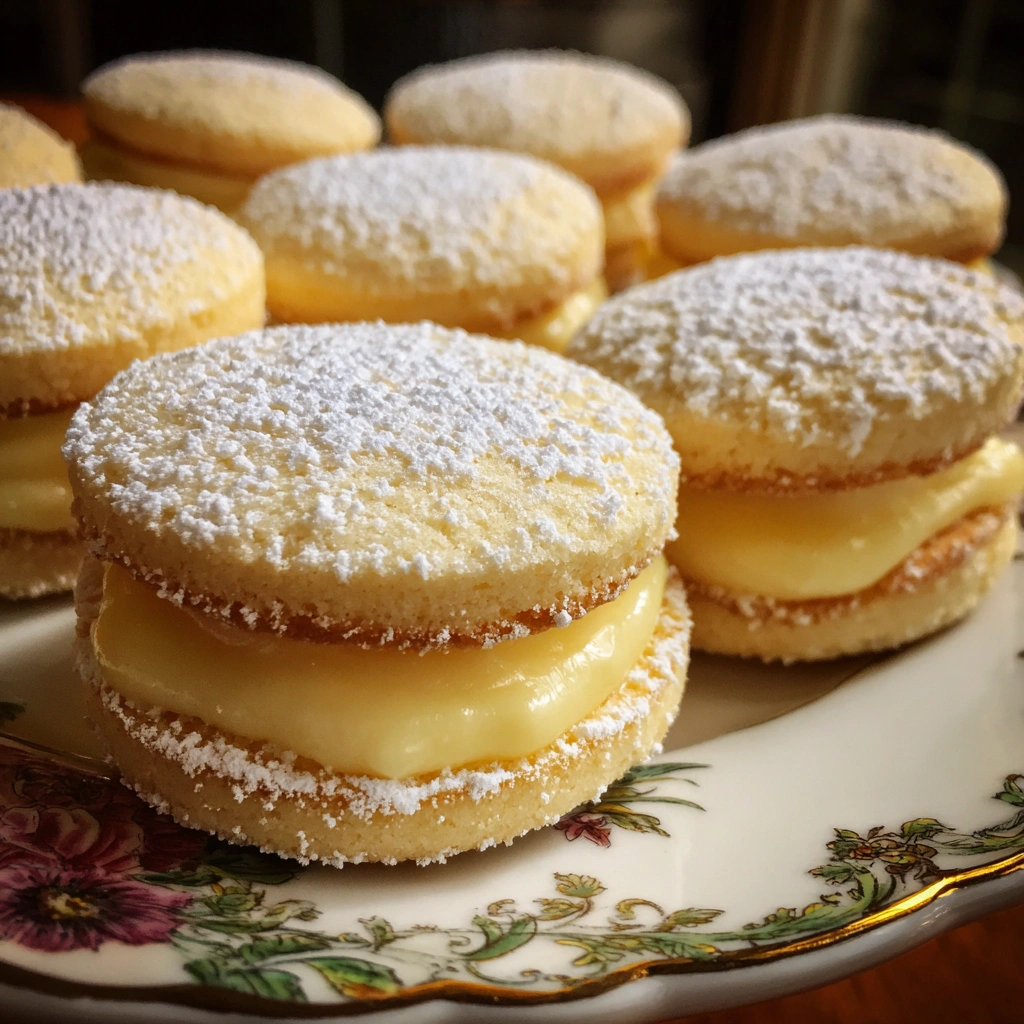 Lemon Rosewater Shortbread Sandwiches