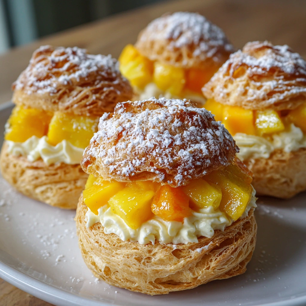 Mango Coconut Cream Puffs