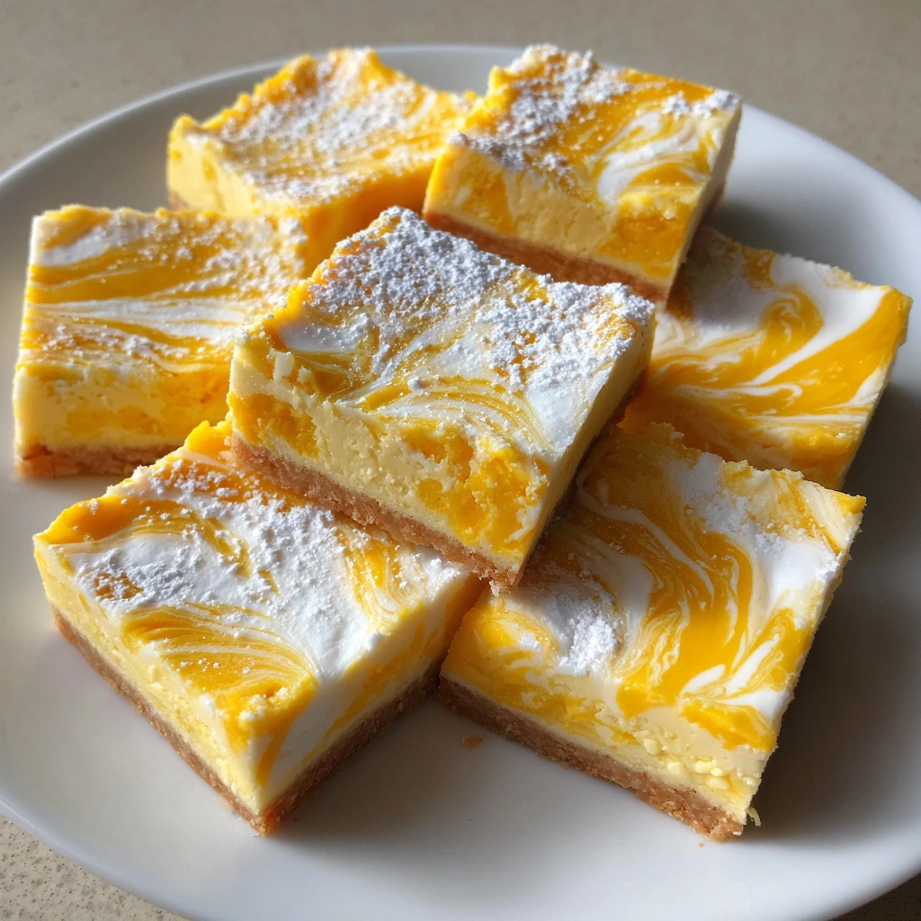 Mango Cream Cheese Swirl Bars