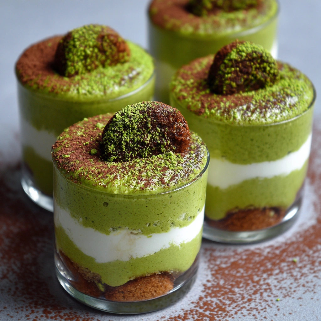 Mini Matcha Tiramisu Cups