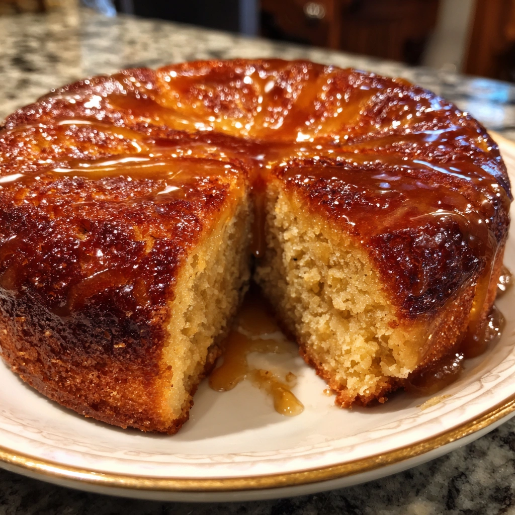 Miso Caramel Banana Snack Cake