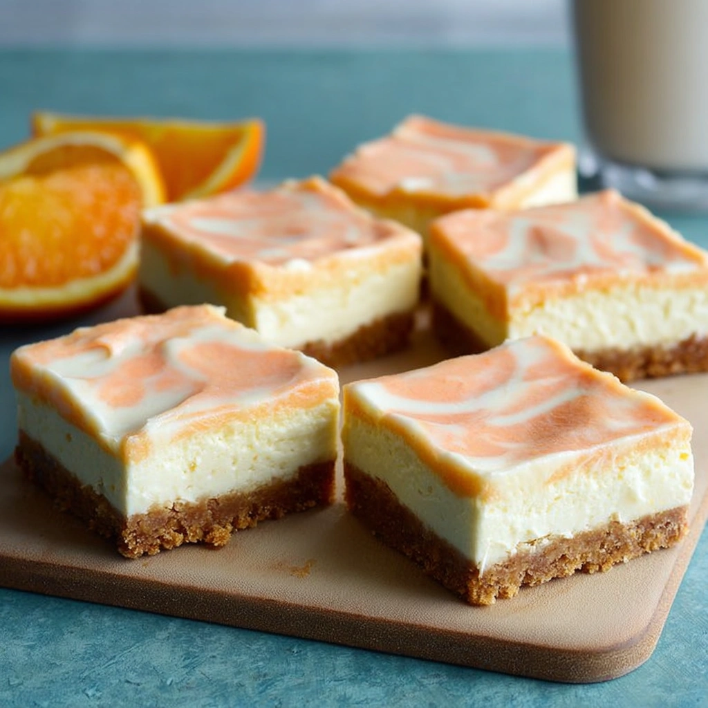 No-Bake Orange-Vanilla Cheesecake Bars
