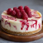 No-Bake Raspberry White Chocolate Cheesecake
