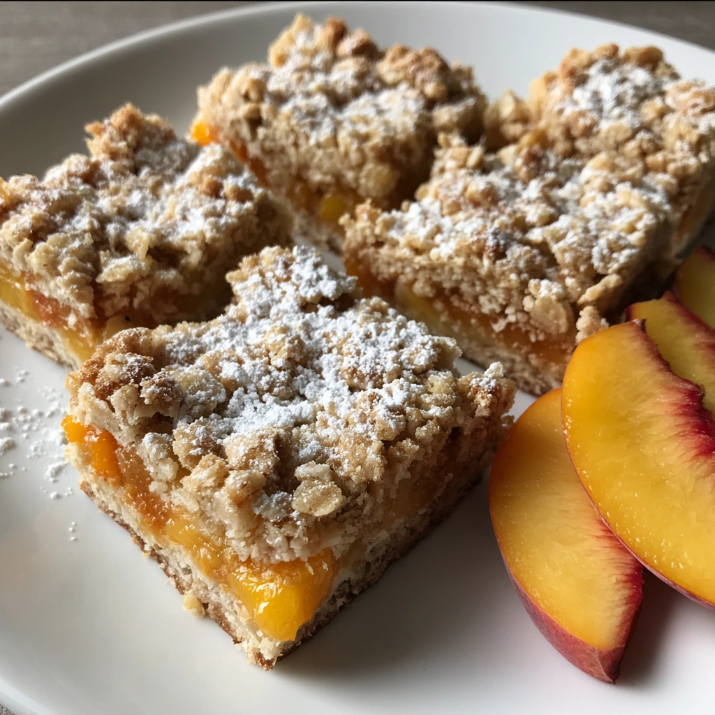 Peach Crumble Breakfast Bars