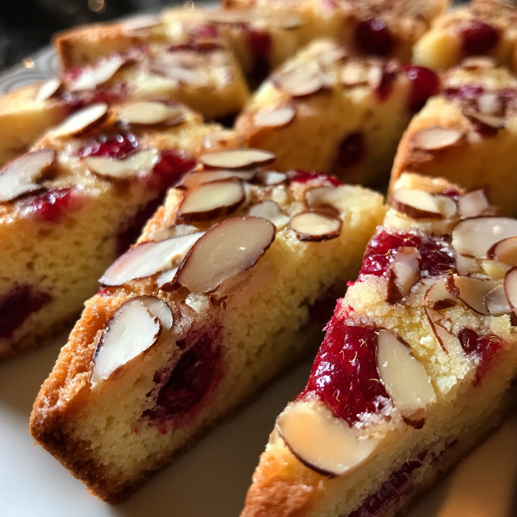 Raspberry Almond Shortbread Wedges