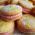 Raspberry Lemon Cream Sandwich Cookies