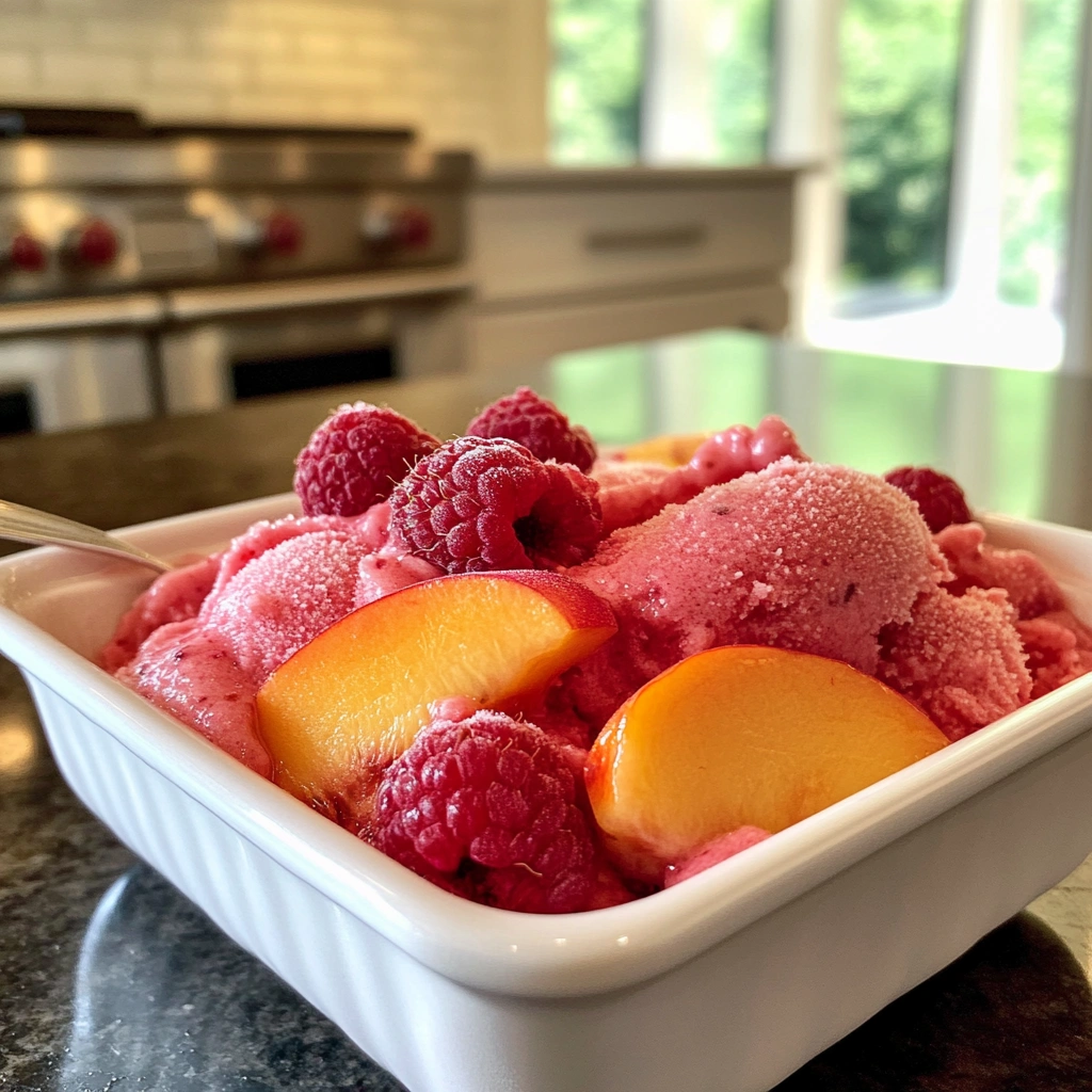 Raspberry-Peach Sorbet