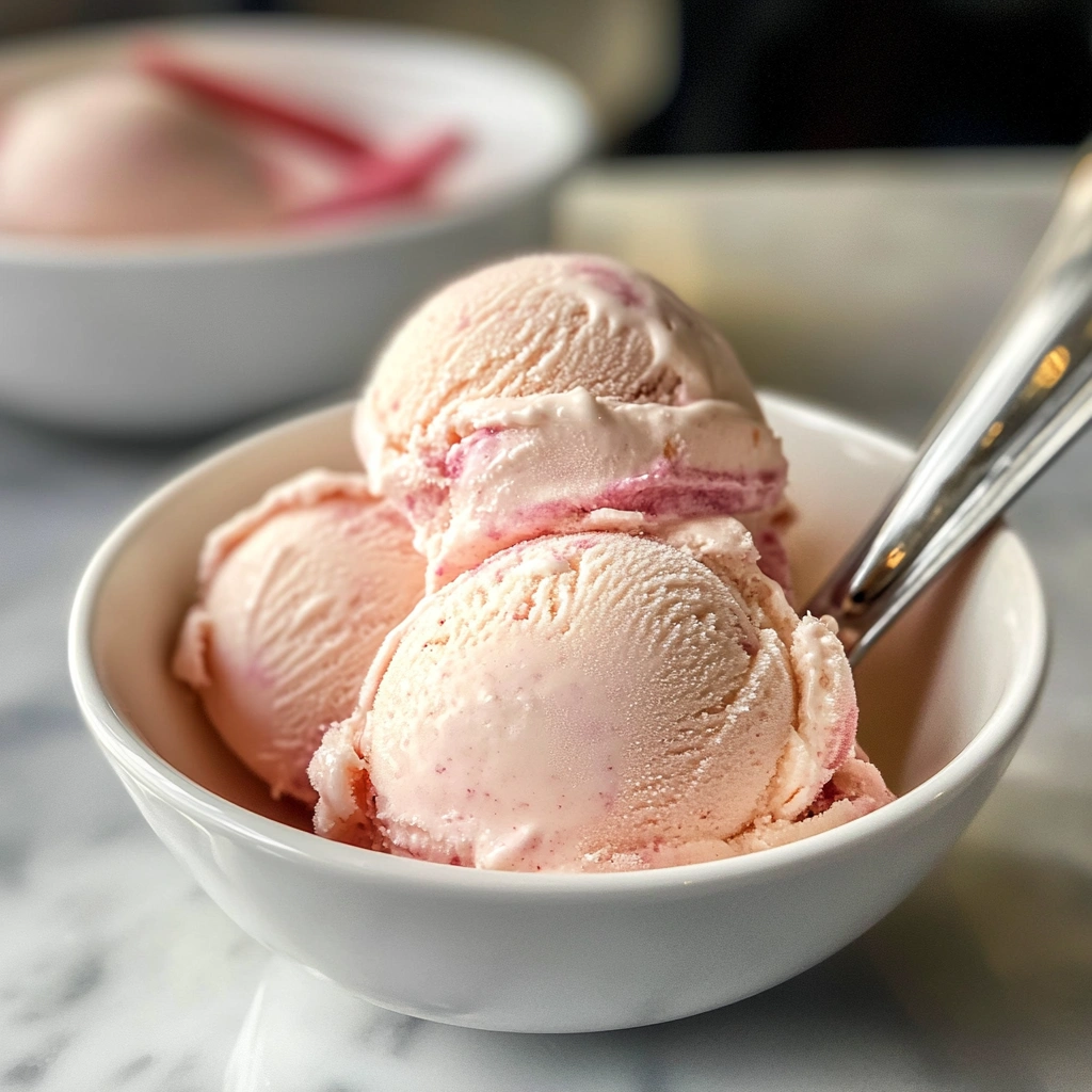 Rhubarb Ice Cream