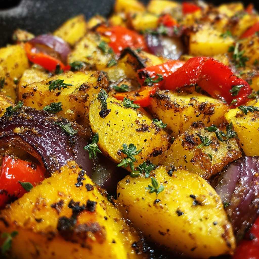 Roasted Patty Pan Squash Breakfast Hash