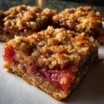 Rustic Rhubarb Crumble Bars