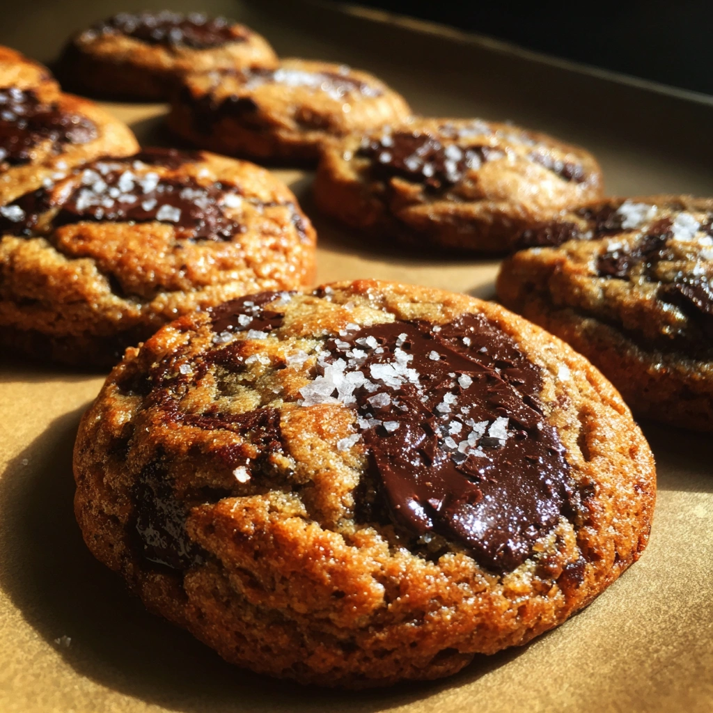 Salted Tahini Chocolate Chunk Cookies